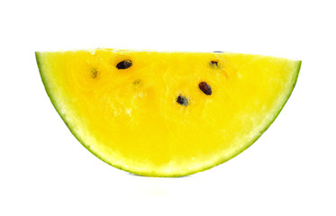 Yellow melon on a white background