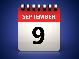 3d 9 september calendar