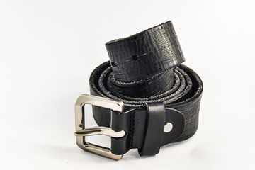 leather belt isolated on white background