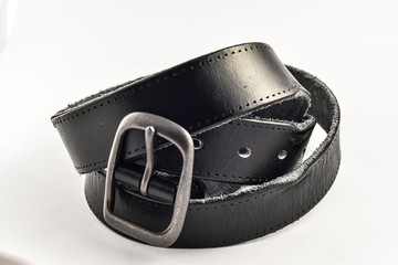 leather belt isolated on white background