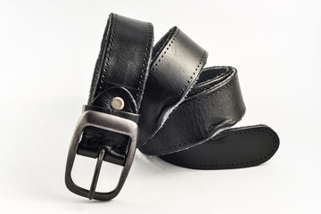 leather belt isolated on white background