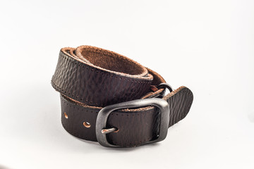 leather belt isolated on white background