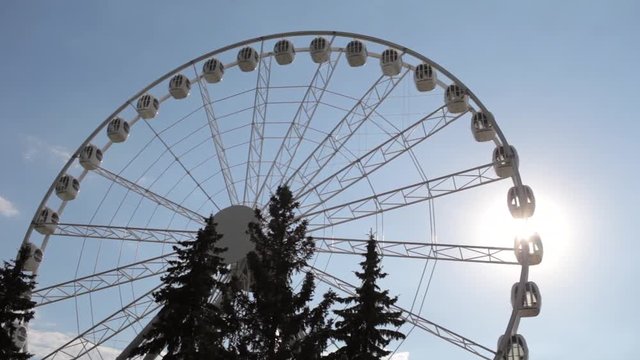 Ferris Wheel Against the Sun