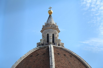 Fototapeta na wymiar Haut du dôme de la Cathédrale Santa Maria del Fiore, Florence