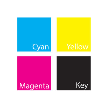 vector of CMYK colors palette concept