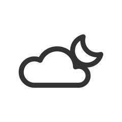 Cloudy night icon