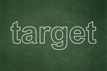 Obraz premium Finance concept: Target on chalkboard background