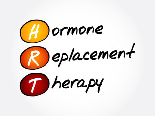 HRT - Hormone Replacement Therapy, acronym health concept background