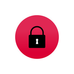 round icon with a padlock.