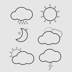 Weather icon set vector