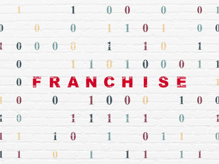 Finance concept: Franchise on wall background