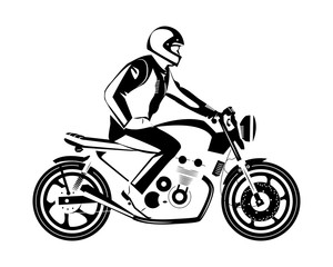 Plakat Moto bike icon. Cafe racer. 