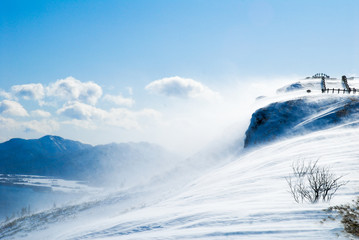 冬の美幌峠（北海道）
