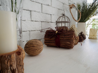 Shabby chic interior decor for a farmhouse