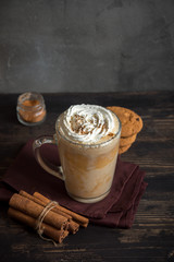 Latte with cinnamon
