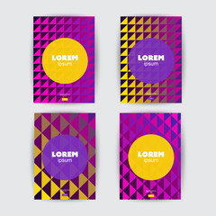 Colorful Covers with Pattern - Applicable for Banners, Placards, Posters, Flyers - EPS10 Vector Background Template