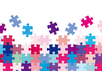 ジグソーパズル　カラフル