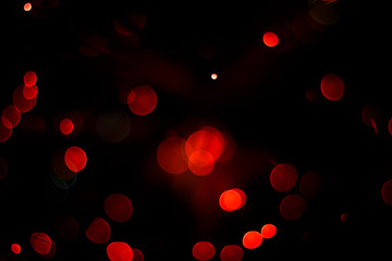 Red bokeh abstract background.