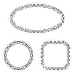 abstract vector black and white ornate frames set