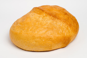 tasty rye bread, isolated on white.