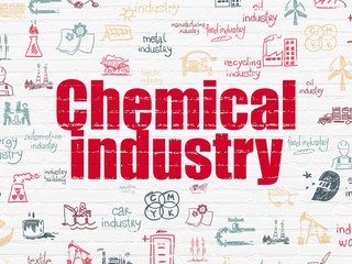 Fototapeta premium Manufacuring concept: Chemical Industry on wall background
