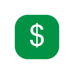 Square icon of dollar sign.