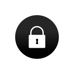 round icon with a padlock.