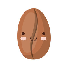 Fototapeta premium coffee seed colorful kawaii silhouette vector illustration