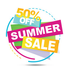 Big grand mega Summer sale banner. Vector illustration.