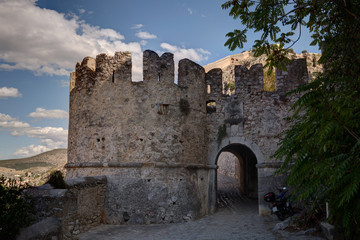 Fototapeta na wymiar Akronauplia entrance in the old city of Nauplio, Argolis, Greece
