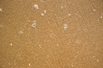 Smooth sand on the beach in the Asia tropical zone background.