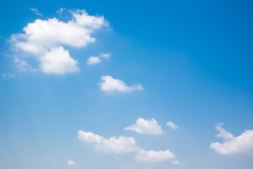 Group of a beautiful clouds in the blue sky background.