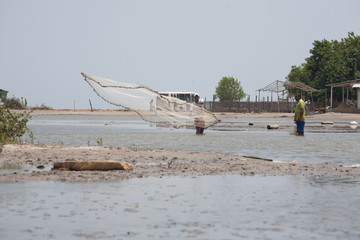 Fishermans in Mangrove in Cartagena, Colombia
