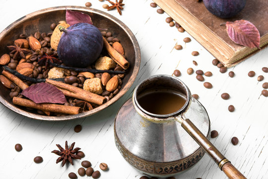 turkish coffee with figs