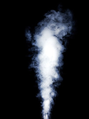 Cloud of vapor. dark black background