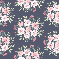 Floral pattern. Vector flower seamless background. - 173503467