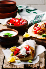 greek chicken gyros with tzatziki