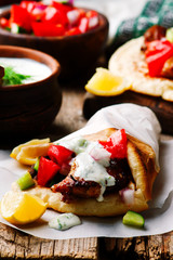 greek chicken gyros with tzatziki