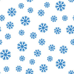 Vector Christmas seamless pattern with snowflakes