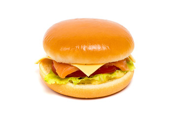 hamburger hamburger on a white background. isolate