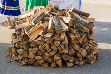beautifully stacked firewood