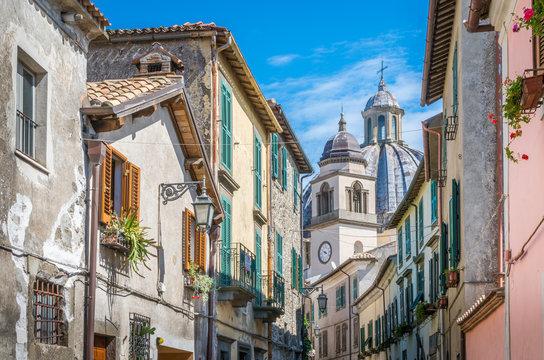 Scenic summer morning sight in Montefiascone, province of Viterbo, Lazio, central Italy. 