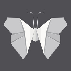 Origami butterfly concept background, realistic style