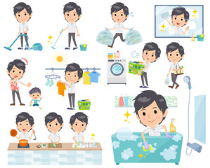 White short sleeved men_housekeeping