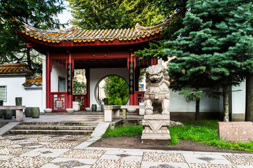 St. Petersburg. Yard of Friendship  -  beautiful Oriental garden, donated from the city twinned of...