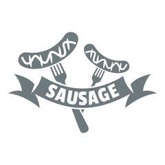 Sausage logo, simple gray style