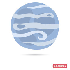 Neptune planet color flat icon
