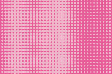Abstract monochrome halftone pattern. Comic background. Dotted backdrop with circles, dots, point. Pink color