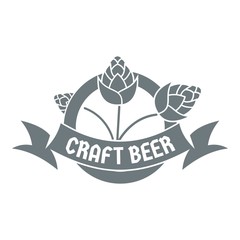 Brewery logo, simple gray style