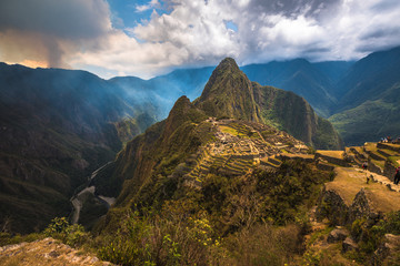 Fototapeta na wymiar Machu Picchu, UNESCO World Heritage Site. One of the New Seven Wonders of the World.
